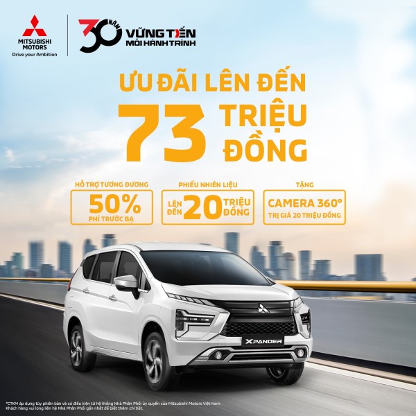 Xe 7 chỗ cực hot Mitsubishi Xpander được ưu đãi tới 73 triệu đồng